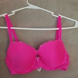 Victoria's Secret Hot Pink Lace Bra